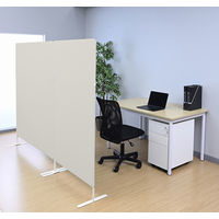 アスクル　マルチワーク　制菌・防炎クロススクリーン 幅800×奥行340×高さ1600mm　サンドベージュ　1台 オリジナル