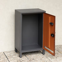 MOJYU 宅配ボックス【Vasco(ヴァスコ)】(ダークグレー/ブラウン木目) PBX-111 1台（直送品）