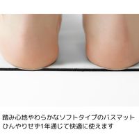 エヌ・エレファント &NE ラバストーンバスマットソフト ライト M ライトグレー 溶岩石 足ふきマット 吸水 お風呂 1個