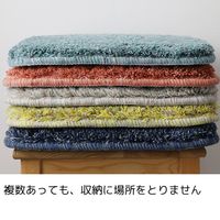 エヌ・エレファント &NE 低反発シャギーチェアパッド Mix シカク テラコッタ 四角 敷パッド チェアマット 滑り止め 1個