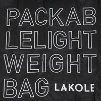 ロゴエコバッグ ブラック LAKOLE/ラコレ