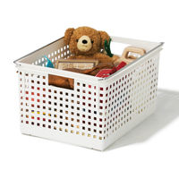 吉川国工業所 組み合わせて使える収納バスケット ワイドL ホワイト MOS-19_W 1個