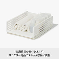 吉川国工業所 組み合わせて使える収納トレー ワイドS ホワイト MOS-16_W 1個