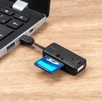 ナカバヤシ 変換アダプタ機能Type-C SD・microSDカードリーダー・ライターBK CRW-CSD90BK 1個