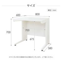 ネットフォース ナッツ 平机 幅800×奥行600×高さ700mm ブラック×ナチュラル LHD-086B-AW-NA 1台（直送品）