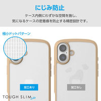 iPhone16 Plus ケース ハイブリッド 衝撃吸収 軽量 薄型 カフェオレ PM-A24BTSLFCBE エレコム 1個（直送品）