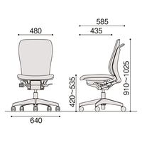 【設置込】イトーキ フルゴチェア ハイバック 肘なし 座ブラック×背ネイビーブルー KF-430PV-T1T1B2 1脚（直送品）