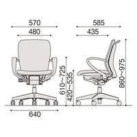 【設置込】イトーキ フルゴチェア ローバック 固定肘 ストロングブルー KF-446PV-T1A3 1脚（直送品）
