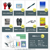 防災セット 1人用 レッド EVERSAFEリュック ハット型ヘルメット 2way あごヒモ付 メッシュ素材 警戒レベル4（直送品）