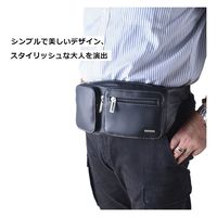 スワン　牛革　ウエストバッグ　ブラック　5041　1個（直送品）
