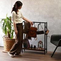 【軒先渡し】B.Bファニシング KAKERU フック付マルチ収納 幅700×奥行200×高さ900mm ONES0253MOBRN 1台（直送品）