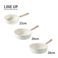 ベストコ CAROTE（カローテ） 深型フライパン 28cm IH ガス火対応 アイボリー NM-5053 1個