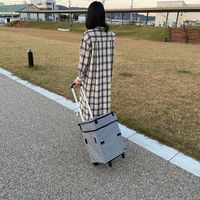 富士商 Felio スマートショッピングバッグ エッグホルダー付 ハウンドトゥース F21806 1袋（直送品）