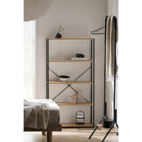 アイリスオーヤマ スリムラック ナチュラル/ブラック HSR-625 1台（直送品）