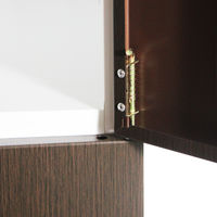 スマイル 木目調スチールロッカー 4連4人用 シリンダー錠 ダークブラウン/ホワイト 幅900×奥行515×高さ1790mm 1台（取寄品）