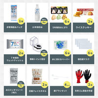 防災セット 2人用 オレンジ×2 EVERSAFEリュック 防災リュック 寝袋付 キャンプマット付 ハット型ヘルメット付 警戒レベル3（直送品）