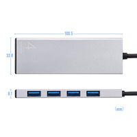 サンワサプライ  USB 10Gbps Type-C ハブ（4ポート） USB-10TC13SV（直送品）