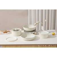 CAROTE（カローテ）フライパン 鍋 蓋 取っ手 IH ガス火対応 8点セット 1セット