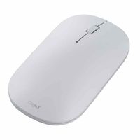 ナカバヤシ 無線静音 3ボタン BlueLEDマウス ホワイト MUS-RKT230W 1個