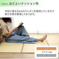 イケヒコ・コーポレーション プレーン バンブーラグ 裏地付き 1200×1800mm ブラウン 1100280064422 1枚（直送品）