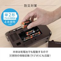 電響社 ゼピール ラジオ付手元スピーカー 木聲(きこえ)ブラウン DTS-WS230-BR 1台