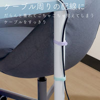 MOTTERU ソフトタッチ ケーブルバンド sofumo シリコン 4つ穴 スモーキーブラック MOT-CBBAND04-BK 1個