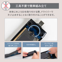 NVMe/SATA Type-A/C M.2 SSD 外付けケース シルバー OWL-ESM2UAC-SI 1個