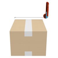 ナカバヤシ メジャーが付いたギザノコ刃カッター レッドブルー MGC-101RB 1セット(1本×5)