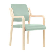 藤沢工業 ナチュラル ウッドチェア オールドブルー 福祉用イス 介護用イス スタッキング椅子 木製イス 木製チェア 1セット(2脚)