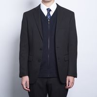【ヒートベスト】 山善 YAMAZEN ニット暖かベスト （服のみ） ネイビー L YNHV-2024-L 1着