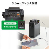 サンワサプライ ワイヤレスマイク付き拡声器スピーカー(バッテリー内蔵・ワイヤレスマイク1本対応) MM-SPAMP17 1個（直送品）