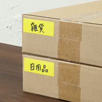 アスクル はたらく ロールふせん 25mm×10m巻 ビビッドイエロー 1セット(12巻:2巻入×6箱) ロール付箋 オリジナル