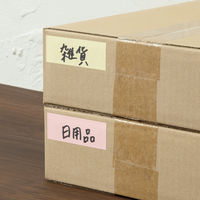 アスクル はたらく ロールふせん 25mm×10m巻 パステルイエロー＆ピンク 1セット(12巻:2巻入×6箱) ロール付箋 オリジナル