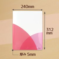 プラス PastyスリムホルダーF A4 チェリーピンク 98861 1冊