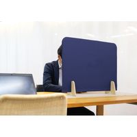 【軒先渡し】オリバー 卓上パーテーション 飛沫対策 簡単設置 幅600×奥行145×高さ510mm グリーン S・OS-D529 1台（直送品）