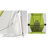 【設置込】イトーキ フリップフラップチェア PVC 革シボ 固定肘 ランバー付 ウレタンキャスター EXハイ ハンガー無 イエロー×黒×銀 1脚（直送品）