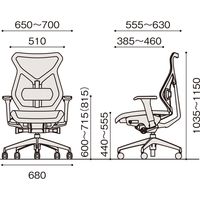【設置込】イトーキ セクアチェア ハイバック 可動肘 ネイビー×ホワイト×ミラー 1脚（直送品）