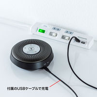 スピーカーフォン Bluetooth・USB・AUX接続/Bluetooth会議スピーカーフォン MM-BTMSP1 1台 サンワサプライ（直送品）