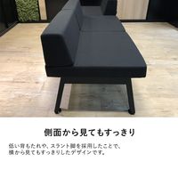 Garage GDシリーズ ソファ 3人掛 LS-GD30S 幅1800mm ブラック 698379 1台（直送品）