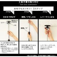 ホームテイスト Escala-エスカーラ- 突っ張り 木板ラダーラック 幅600×奥行150×高さ2600mm ウォールナット TLR-60 1台（直送品）