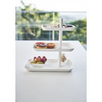 山崎実業 キッチン3段トレー タワー ホワイト 774280 1個（直送品）