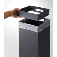 山崎実業 トラッシュカン タワー 角型ロング ブラック 774489 1個