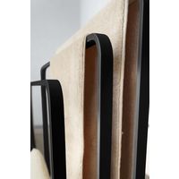 山崎実業 横から掛けられるバスタオルハンガー 3連 タワー 幅700×奥行140×高さ810mm ブラック 774980 1個（直送品）