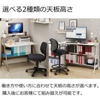 【組立設置込】コクヨ INVENT-SH 平机 棚付 幅1000×奥行600×天板高さ720ｍｍ ロータイプ Wナチュラル×ブラック 1台（直送品）