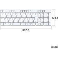 ワイヤレスキーボード　無線マウスセット　メンブレン　ブルーLEDマウス 付属　コンパクト　ホワイト　SKB-WL34SETW　サンワサプライ　1個（直送品）