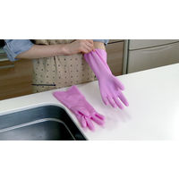 【ビニール手袋】 ショーワグローブ ナイスハンドミューうす手 NHMIU-SP ピンク 1双