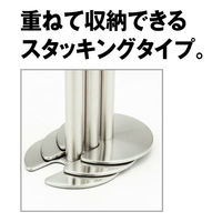 アスプルンド ベルトポールパーティション ダブルベルト スタッキング シルバーベース ベルト：ブラック 1台（2梱包）高さ864mm 自動ロック