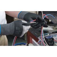 【ニトリル背抜き手袋】 ショーワグローブ マイクログリップ No.381 グレー M 1双