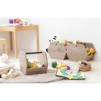 アイリスオーヤマ アイアンウッドボックス ブラック/アッシュブラウン IWB-222 1個