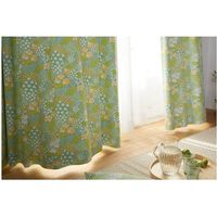 スミノエ デザインライフ カーテン オハナバタケ V1322 1000×1350mm ライトグリーン 4549781250502 1枚（直送品）